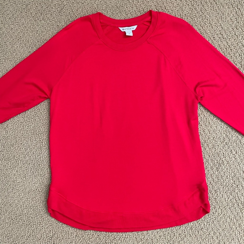 Athleta Women's Sweatshirt Crewneck Long Sleeve Red Size Medium